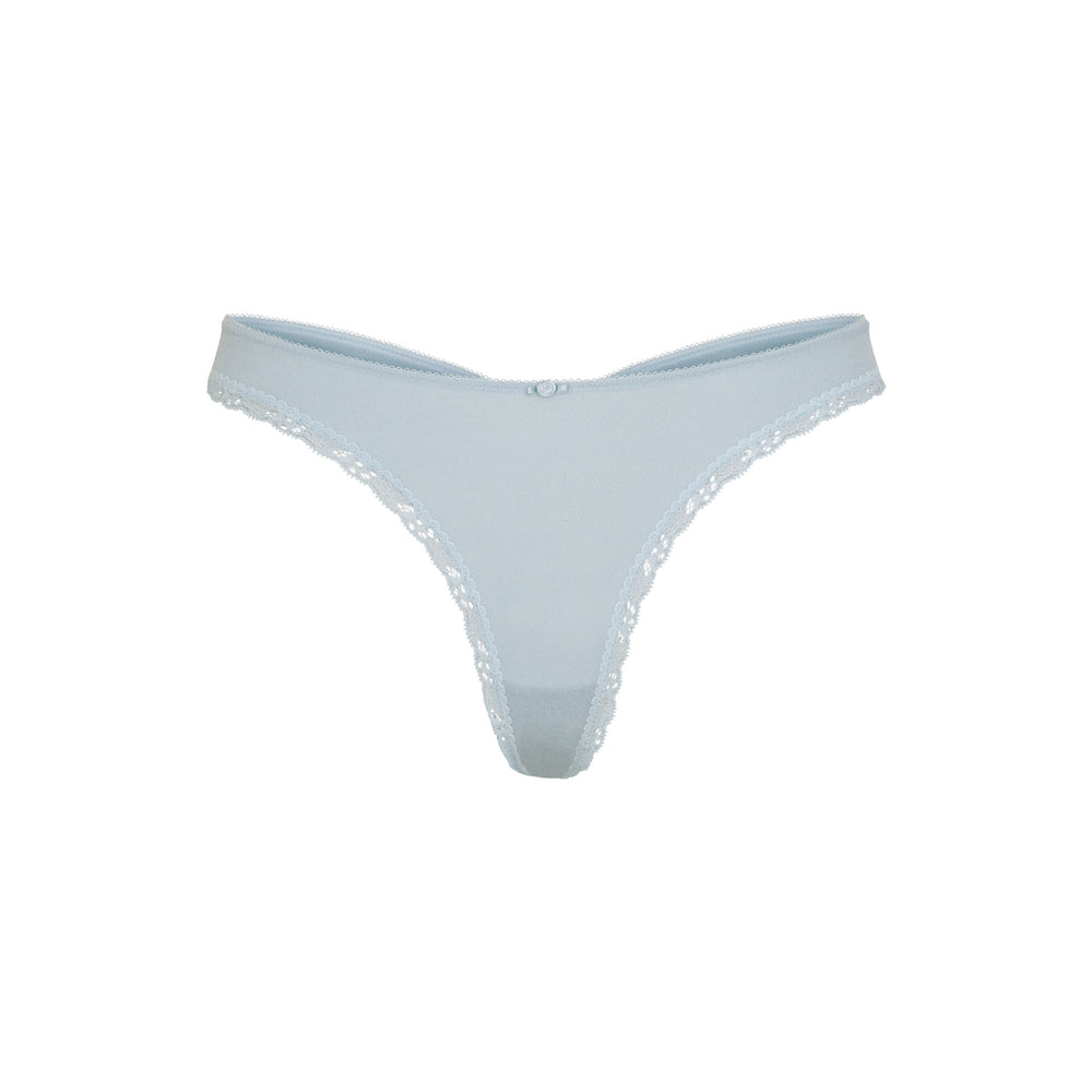Skims LACE POINTELLE Thong Blauw | 96JLPHVCD