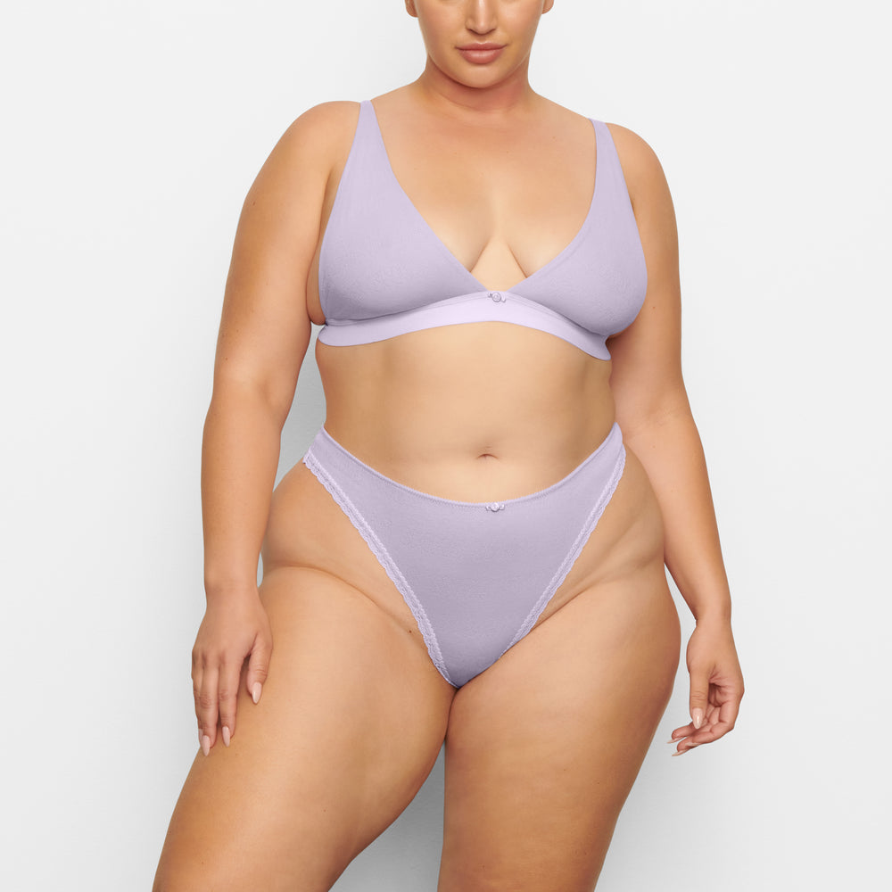 Skims LACE POINTELLE Thong Lavendel | 38MRFJNBU