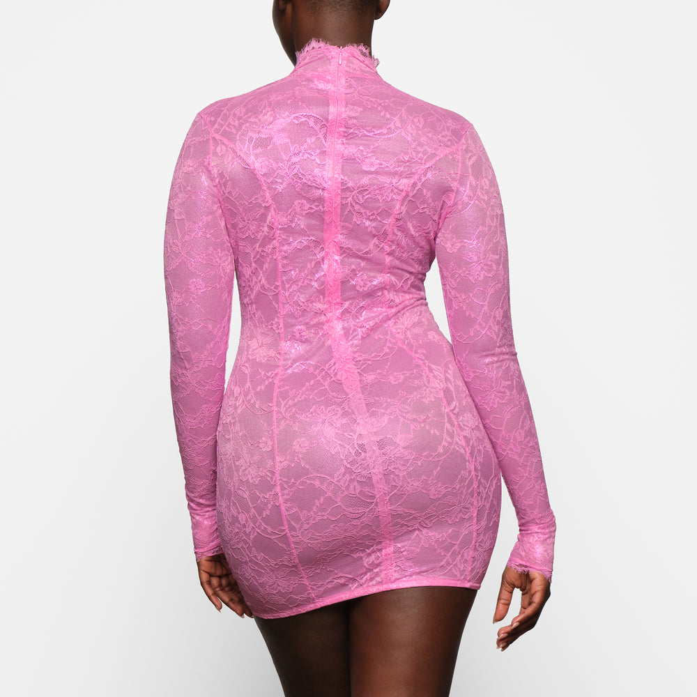 Skims LACE TURTLENECK Jurk Roze | 70RHFJAYB