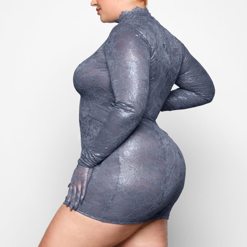 Skims LACE TURTLENECK Jurk Thunder | 25MVJDOIY