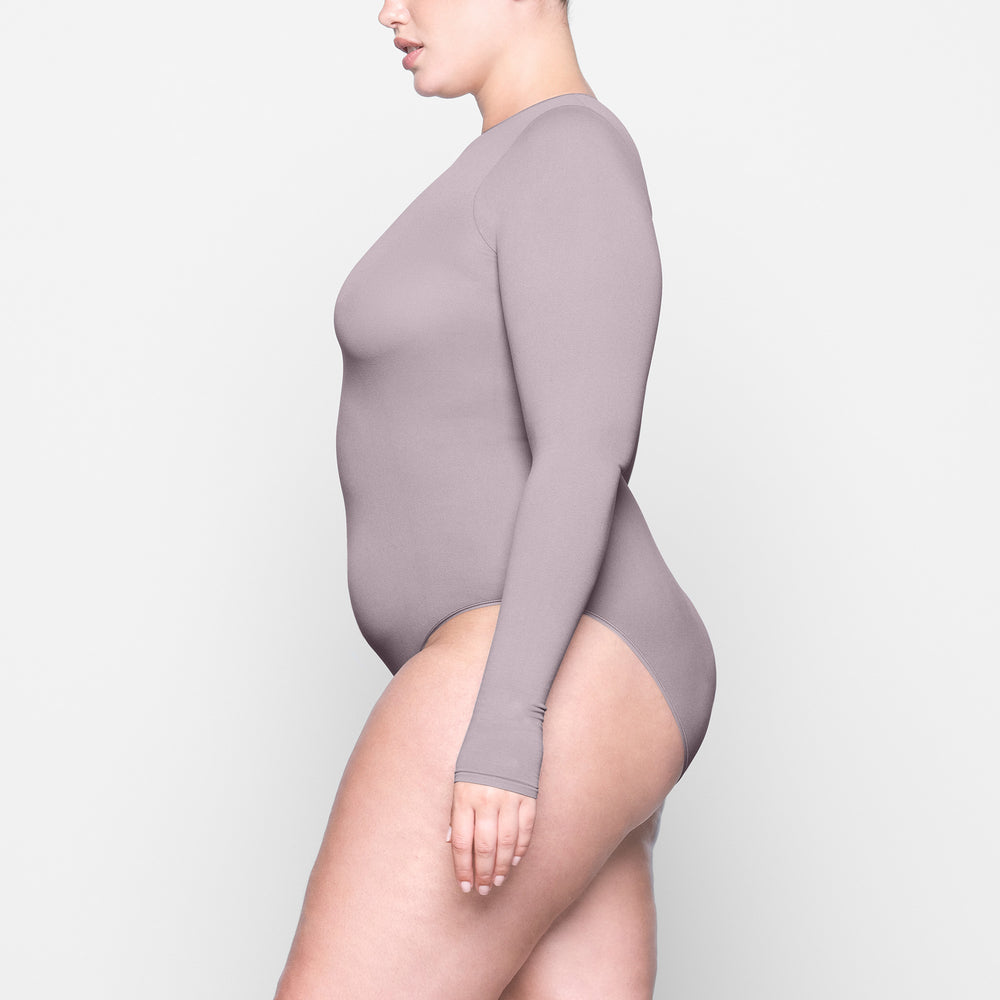 Skims LIGHT ESSENTIAL CREW NECK Long Sleeve Bodysuit Lavendel | 01XZTWLCR