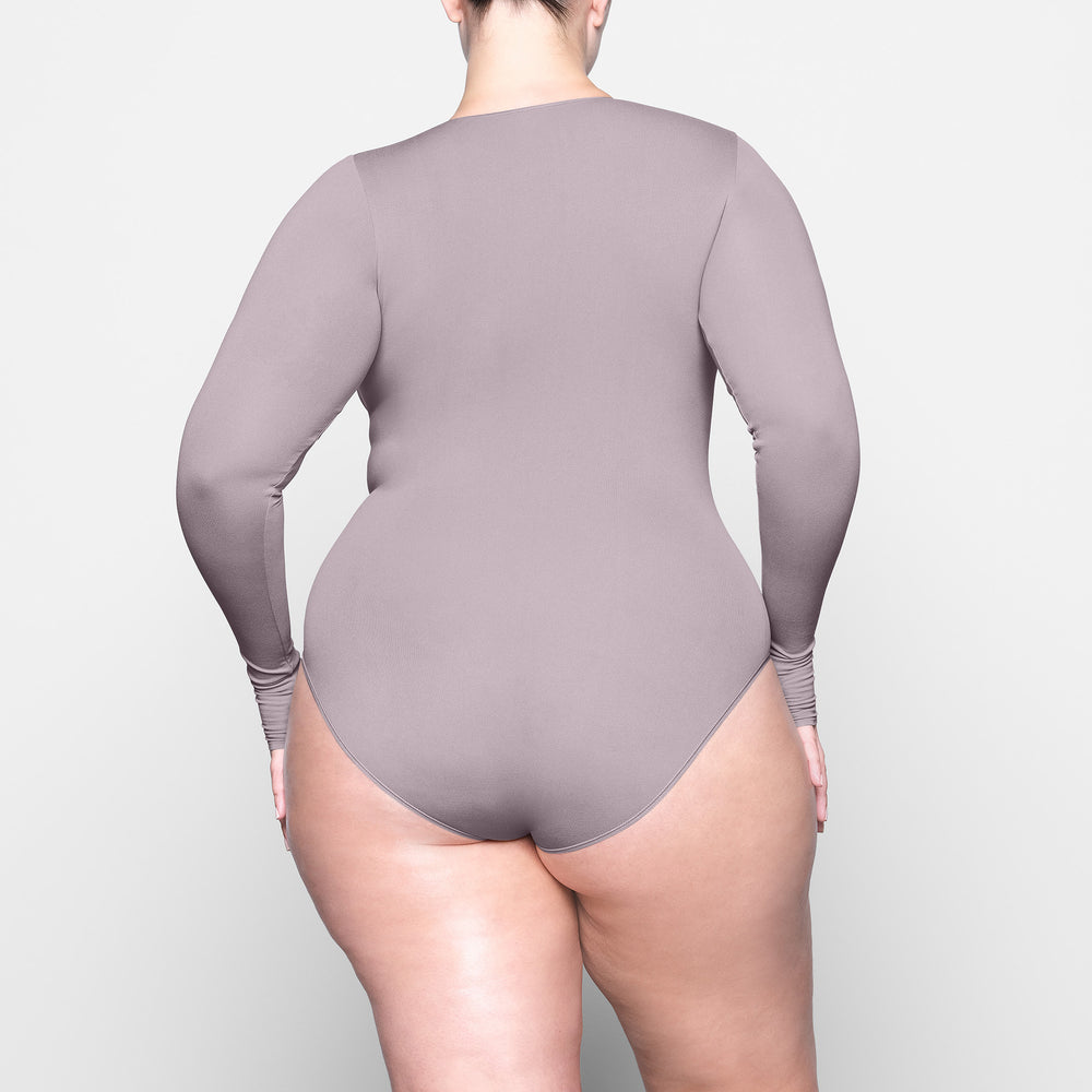 Skims LIGHT ESSENTIAL CREW NECK Long Sleeve Bodysuit Lavendel | 01XZTWLCR