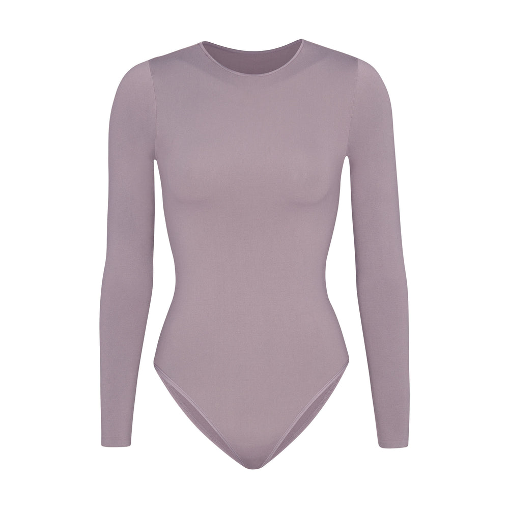 Skims LIGHT ESSENTIAL CREW NECK Long Sleeve Bodysuit Lavendel | 01XZTWLCR