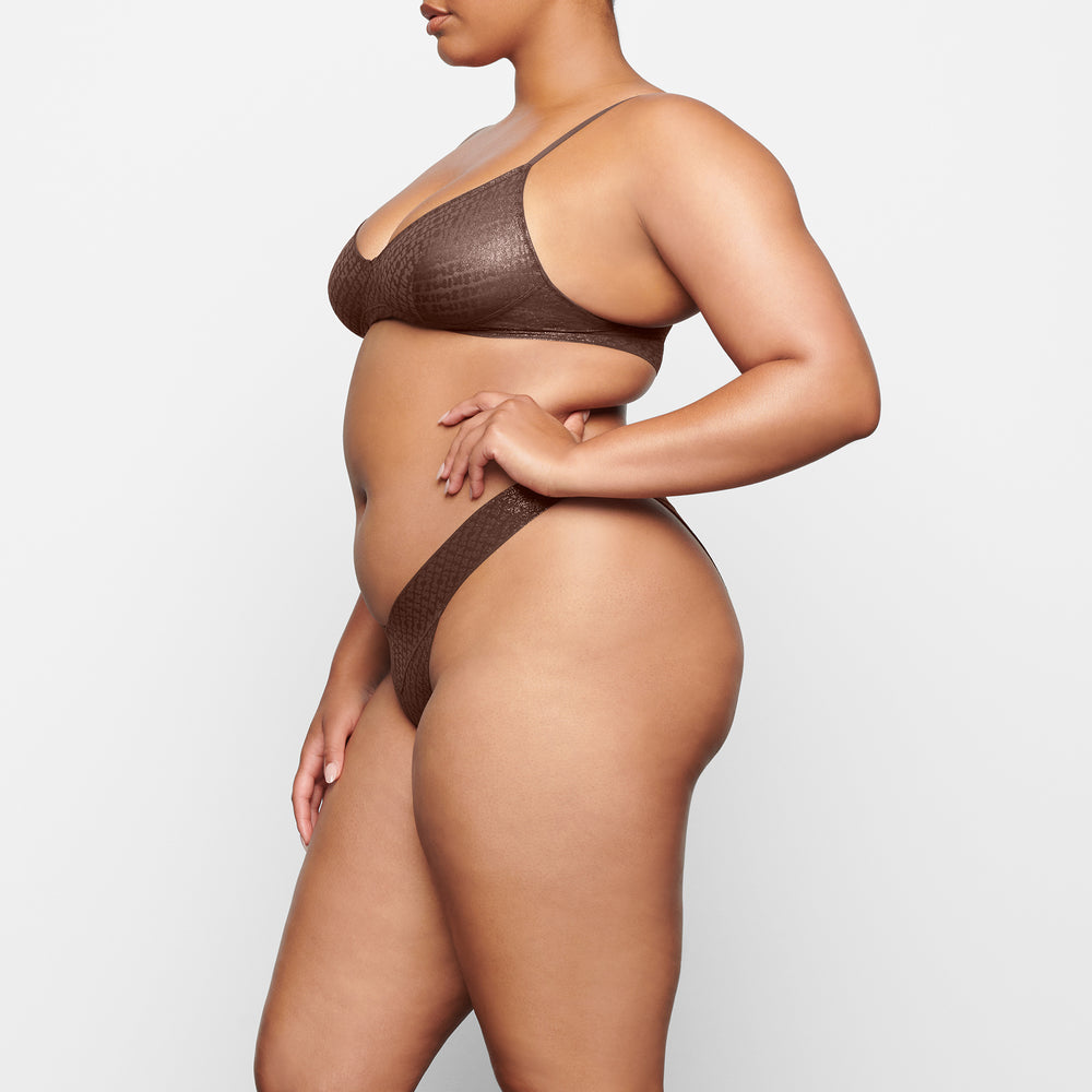 Skims LOGO MESH FOIL CHEEKY Brief Chocola | 06FOVRCIH
