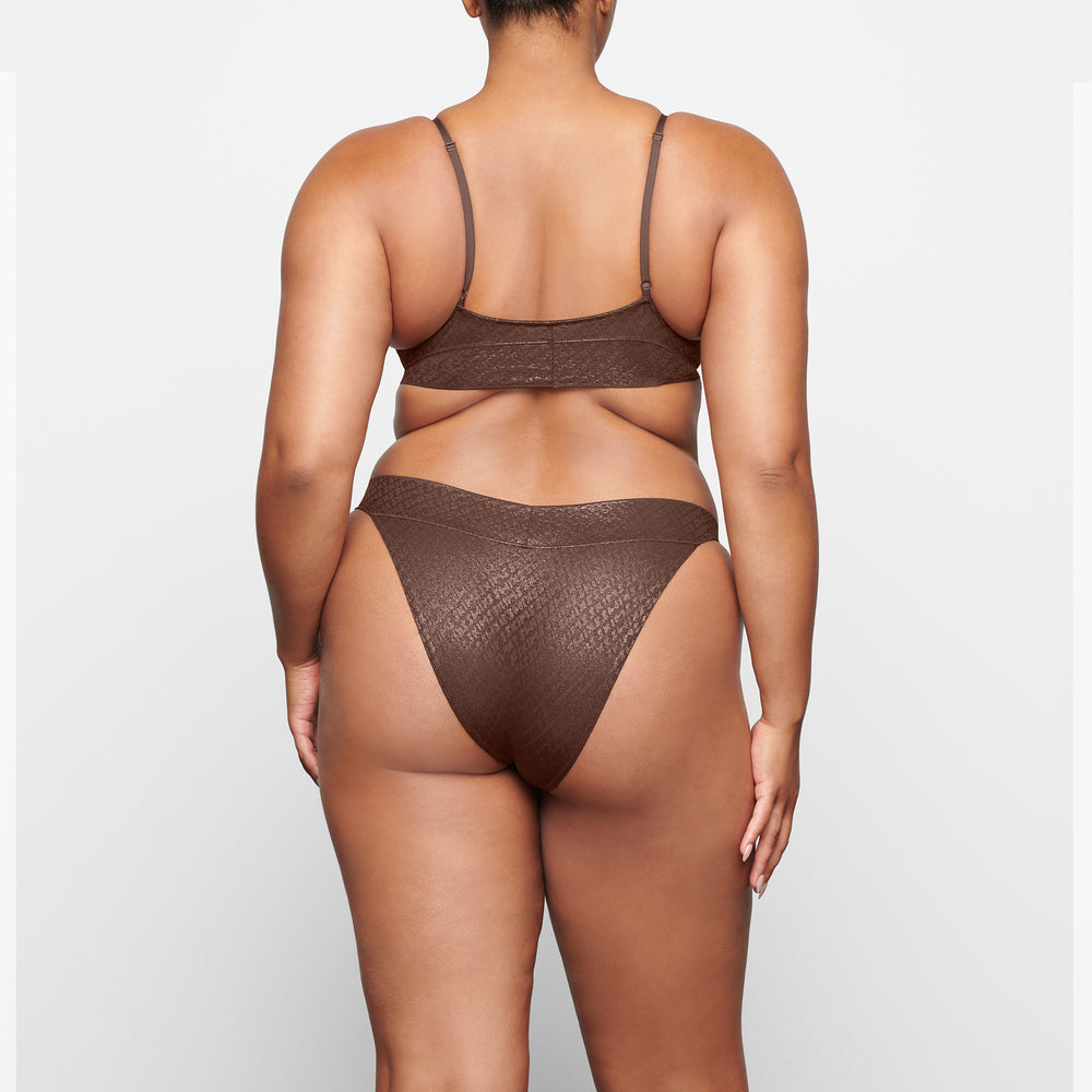 Skims LOGO MESH FOIL CHEEKY Brief Chocola | 06FOVRCIH