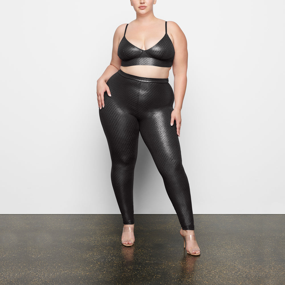 Skims LOGO MESH FOIL Leggings Zwart | 90MHIRZFA