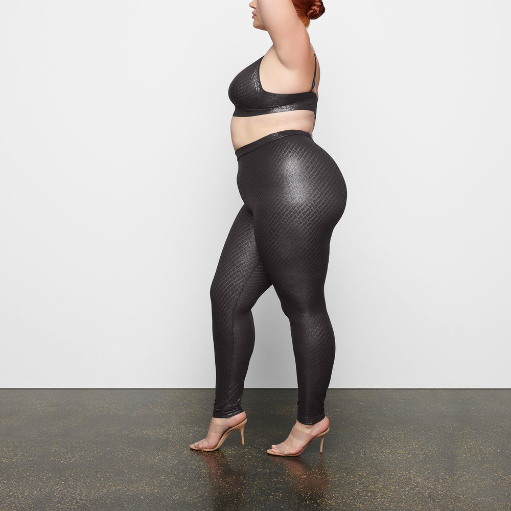Skims LOGO MESH FOIL Leggings Zwart | 90MHIRZFA