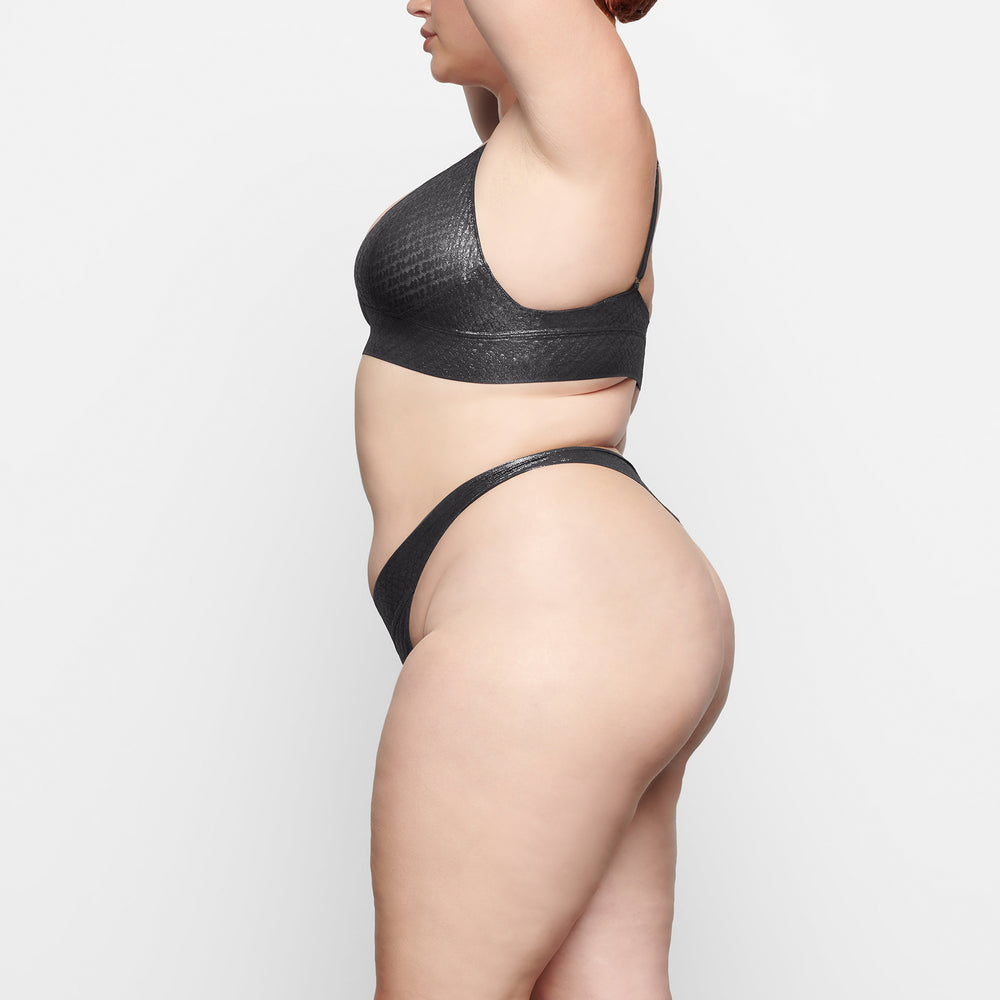 Skims LOGO MESH FOIL TRIANGLE Bralette Zwart | 48LWSMYVD