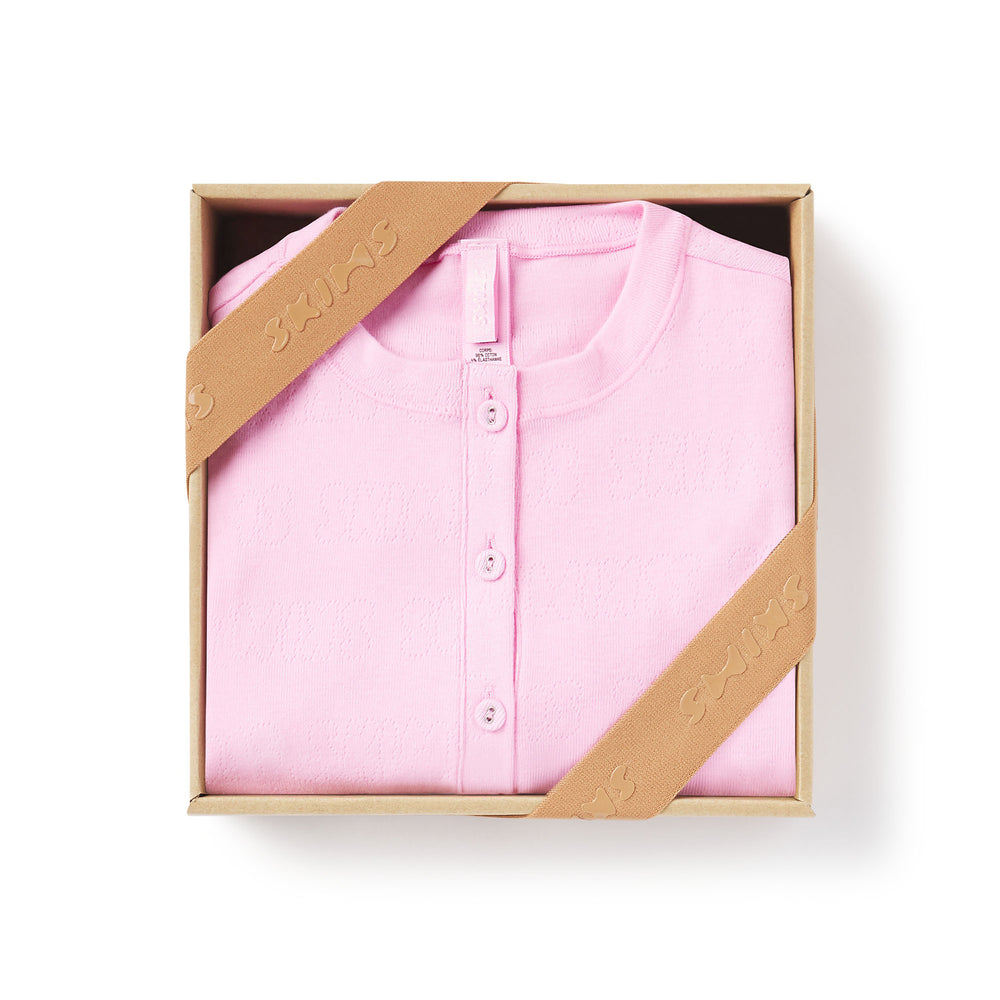Skims LOGO POINTELLE HENLEY ONESIE Kinderen Roze | 47LOBXTEY