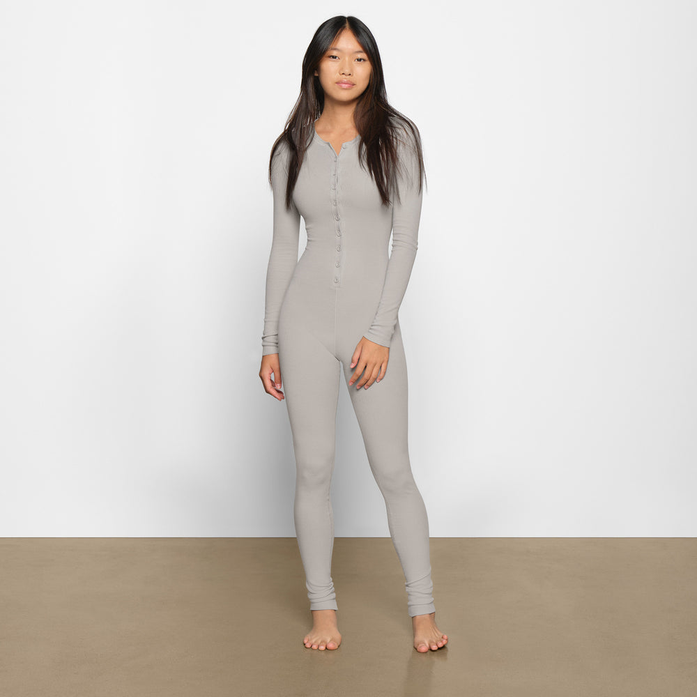 Skims LOGO POINTELLE HENLEY ONESIE Kinderen Lichtgrijs | 68FCHKIQZ