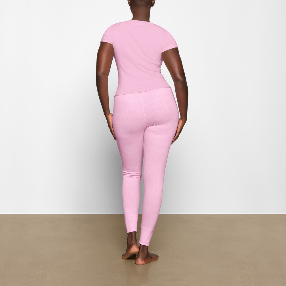 Skims LOGO POINTELLE T-shirt Roze | 27VRCIXMW