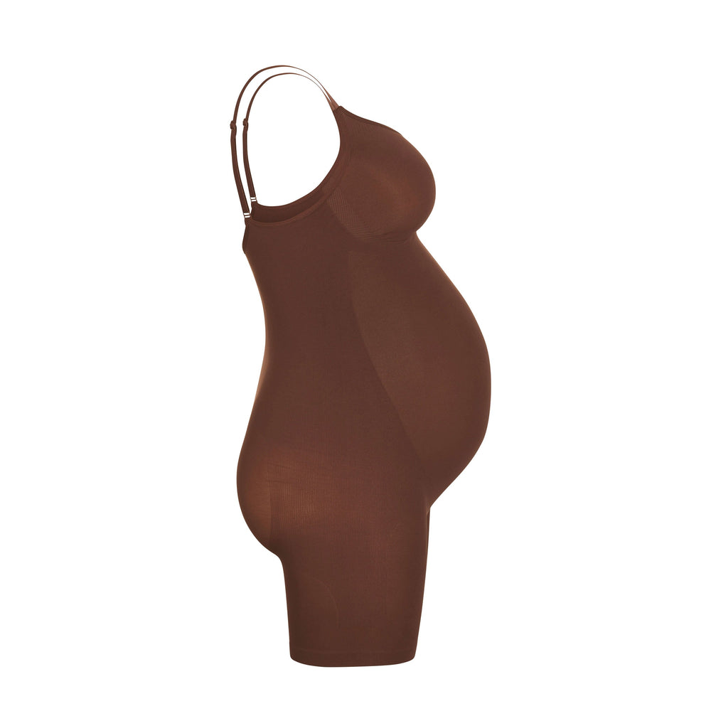 Skims MATERNITY SCULPTING BODYSUIT MID THIGH Maternity Shapewear Chocola | 71OYFMGAU