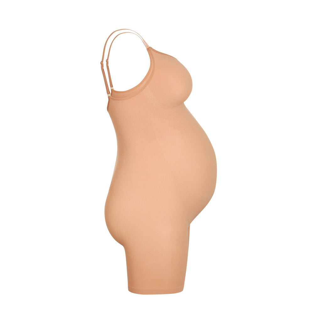 Skims MATERNITY SCULPTING BODYSUIT MID THIGH Maternity Shapewear Beige | 75NBXVSWK