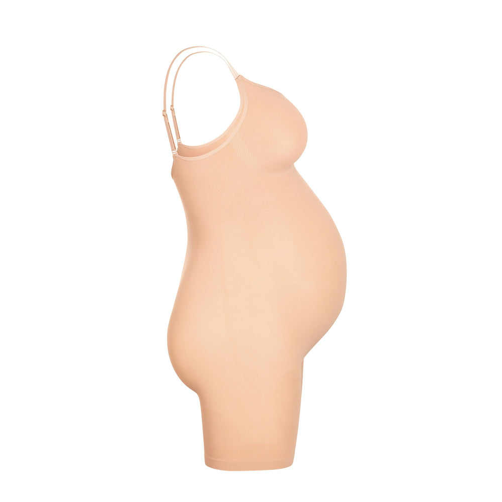 Skims MATERNITY SCULPTING BODYSUIT MID THIGH Maternity Shapewear Beige | 81GOKAYQL