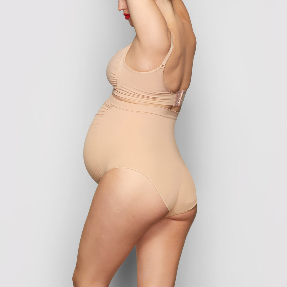 Skims MATERNITY SCULPTING HIGH WAIST BRIEF Maternity Shapewear Beige | 58WEKJOGV