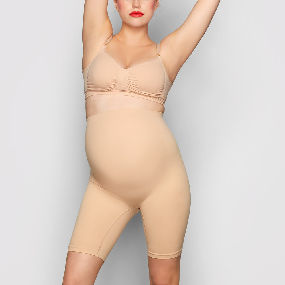 Skims MATERNITY SCULPTING SHORT MID THIGH Maternity Shapewear Beige | 36JAMFQDS