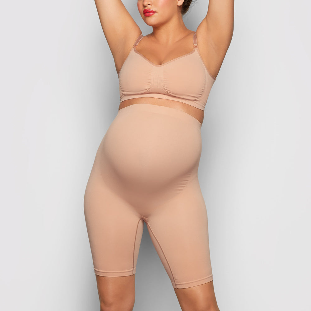Skims MATERNITY SCULPTING SHORT MID THIGH Maternity Shapewear Abrikoos | 64BTCXUHR
