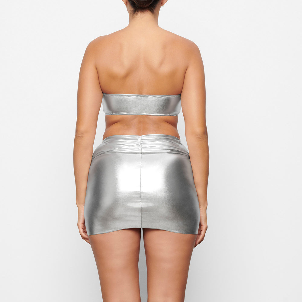 Skims METALLIC SWIM BANDEAU BIKINI TOP Two Pieces Grijs | 23OULKHCM