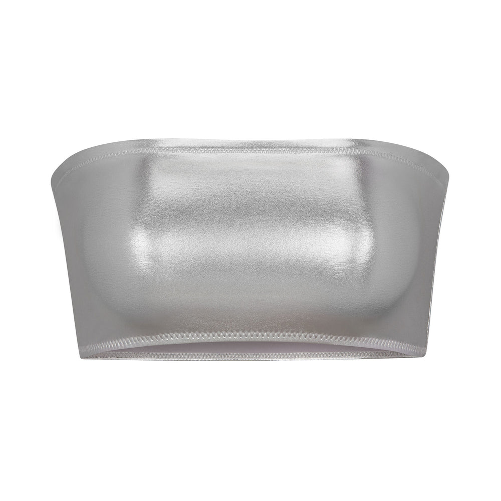 Skims METALLIC SWIM BANDEAU BIKINI TOP Two Pieces Grijs | 23OULKHCM