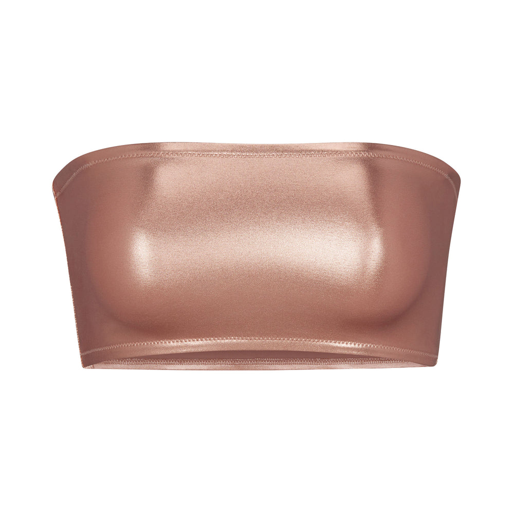 Skims METALLIC SWIM BANDEAU BIKINI TOP Two Pieces Roze Goud | 83BWJURPM