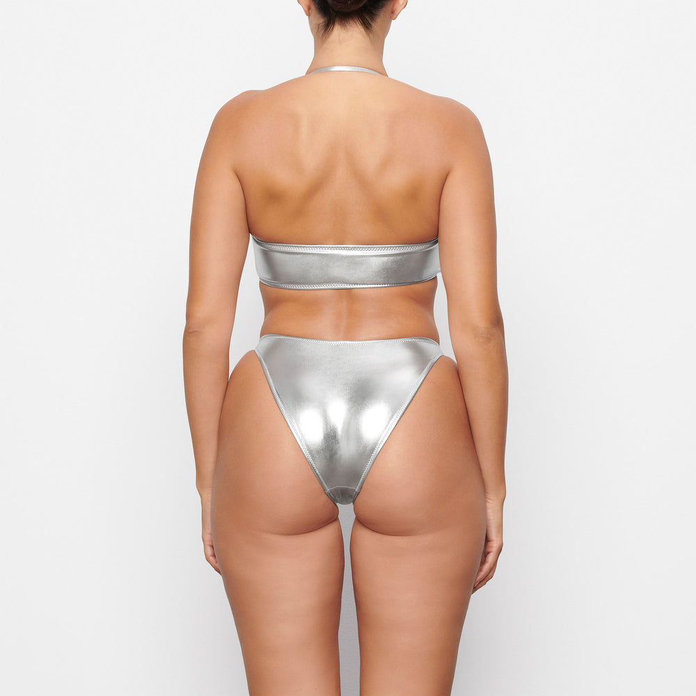 Skims METALLIC SWIM DIPPED MID WAIST BOTTOMS Two Pieces Grijs | 09YJHDQLV