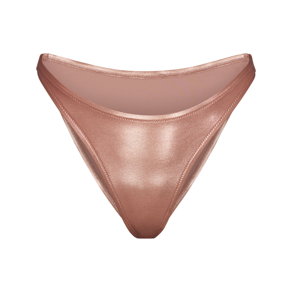 Skims METALLIC SWIM DIPPED MID WAIST BOTTOMS Two Pieces Roze Goud | 50AGXPRLD