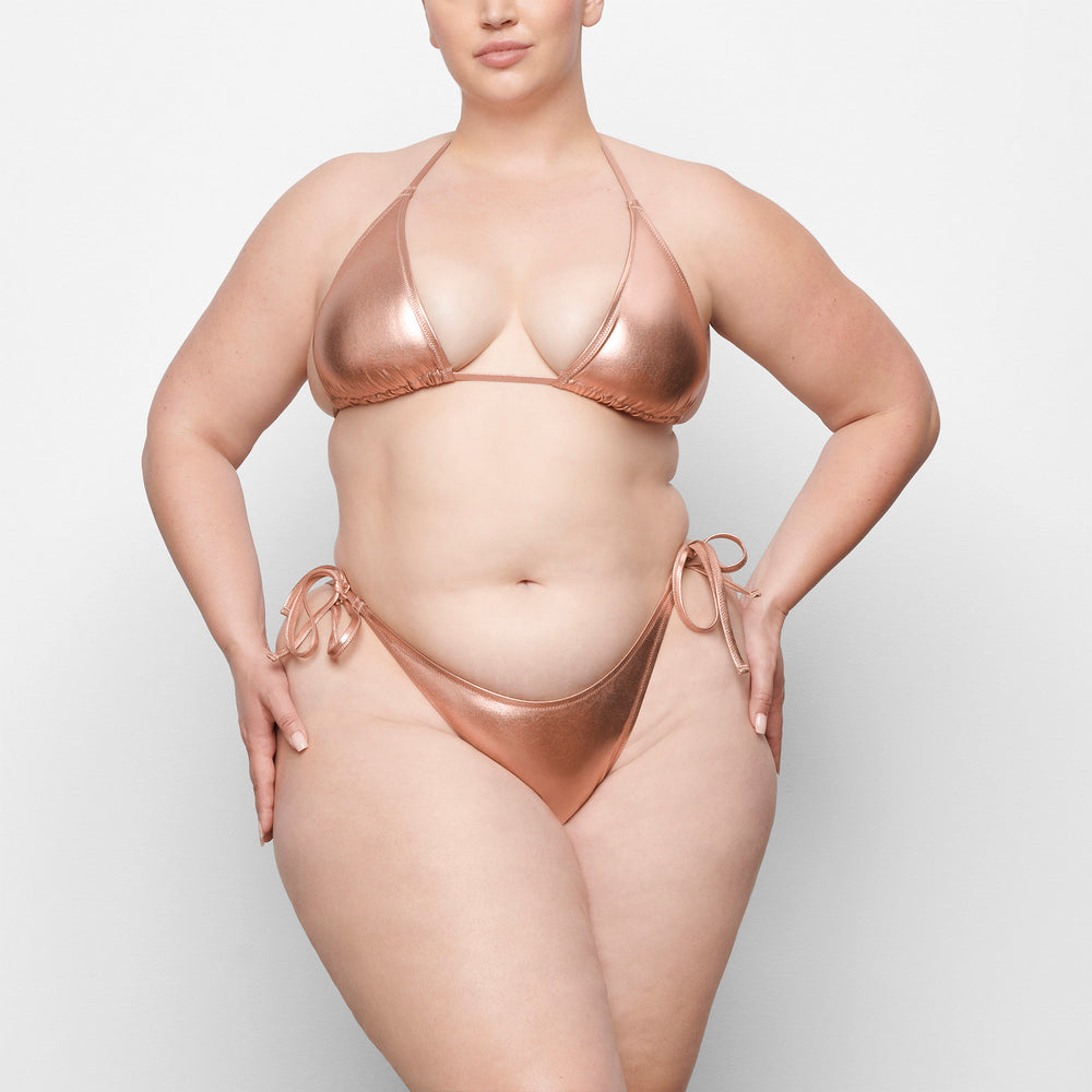 Skims METALLIC SWIM DIPPED TIE BOTTOMS Two Pieces Roze Goud | 67YMWSJEB