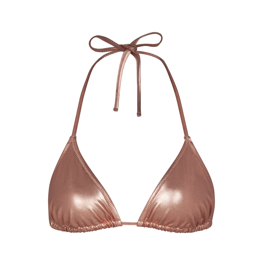 Skims METALLIC SWIM TRIANGLE TOP Two Pieces Roze Goud | 63ICUPJOK