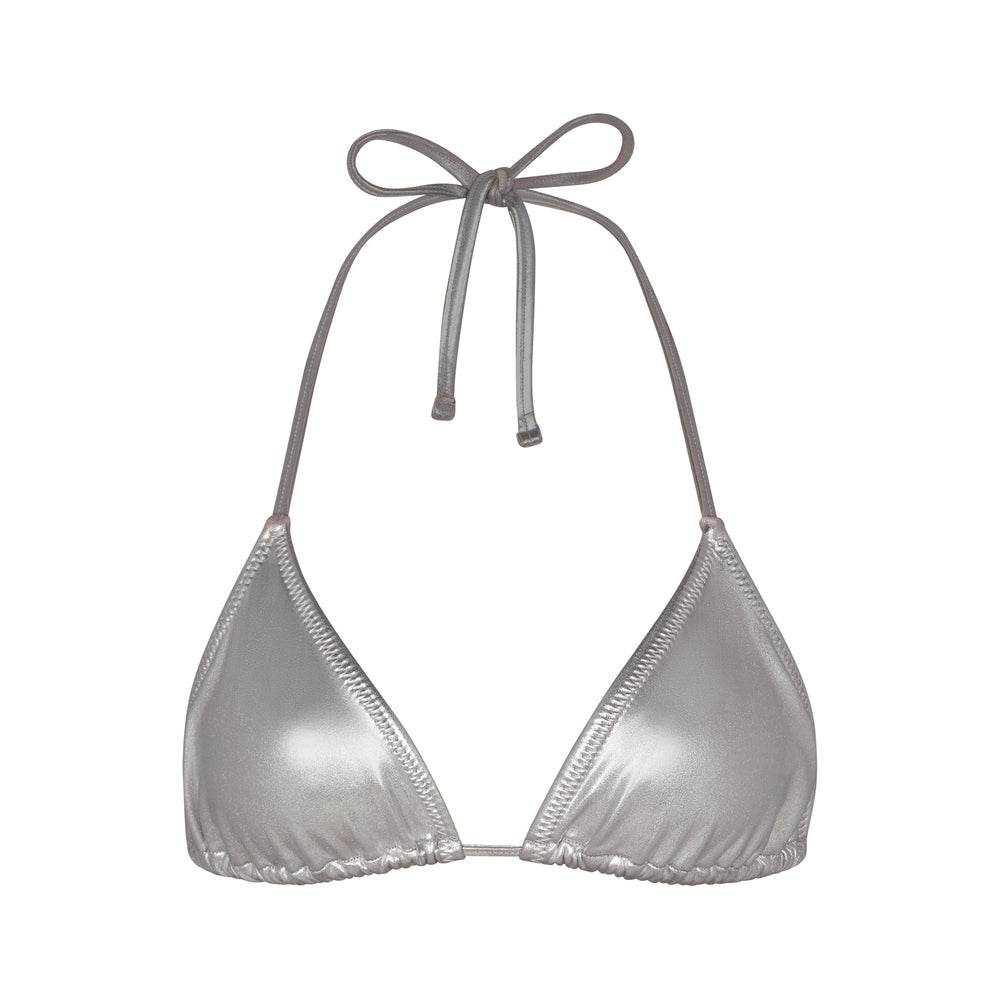 Skims METALLIC SWIM TRIANGLE TOP Two Pieces Grijs | 93SLQBYEG