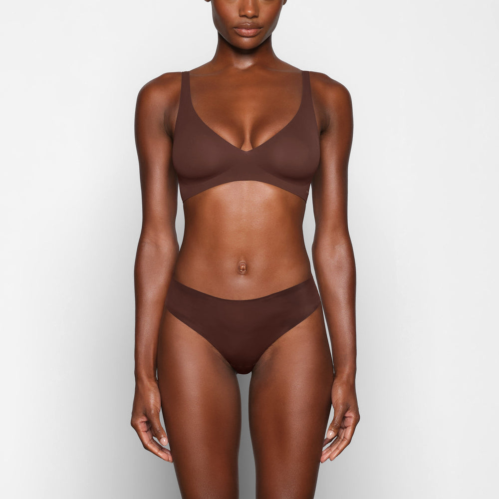 Skims NAKED Plunge Bra Chocola | 94YVOTDRZ