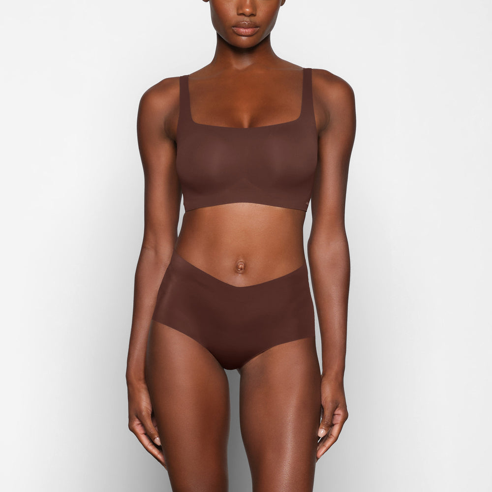 Skims NAKED Scoop Neck Bra Chocola | 42CAVFMTW