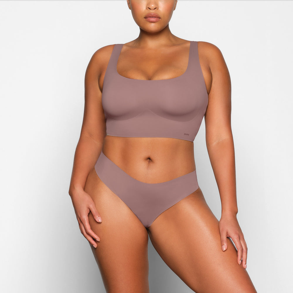 Skims NAKED TANK Scoop Neck Bra Bruin | 18EZHCNUJ