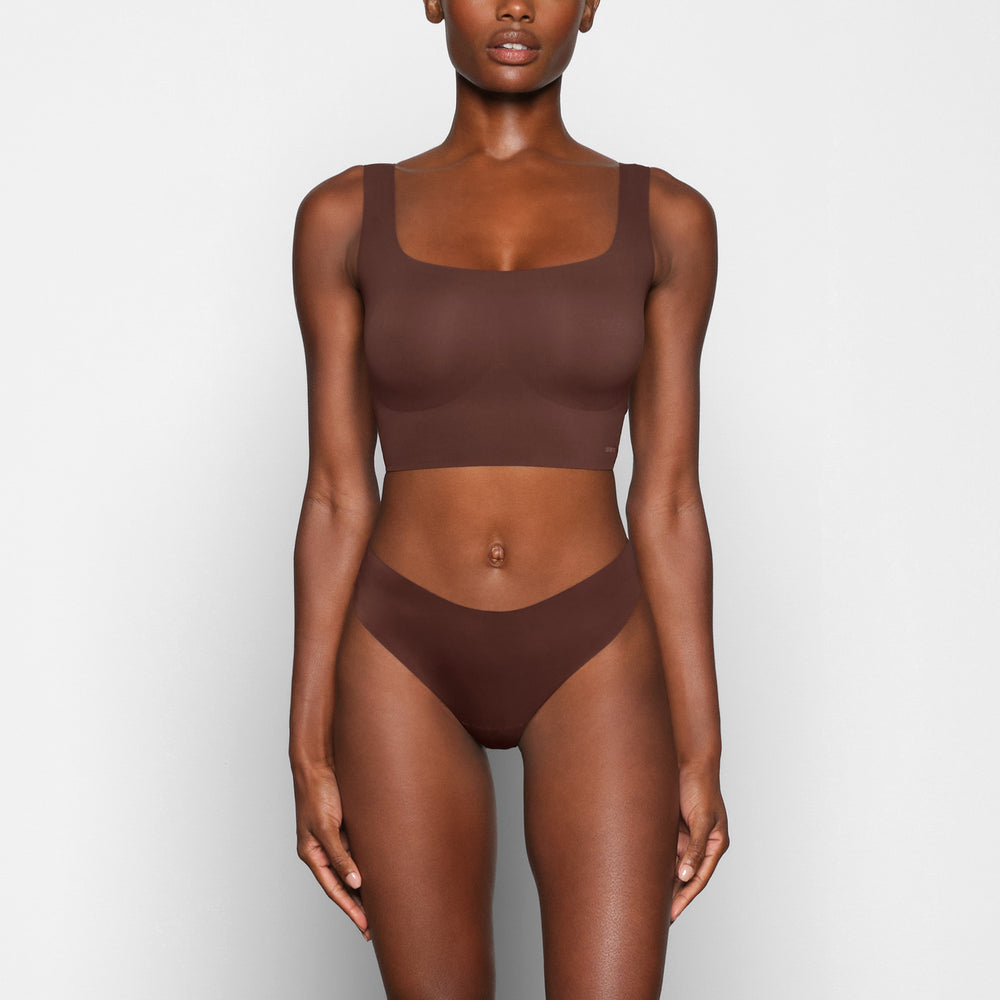 Skims NAKED TANK Scoop Neck Bra Chocola | 10GHCQNDV