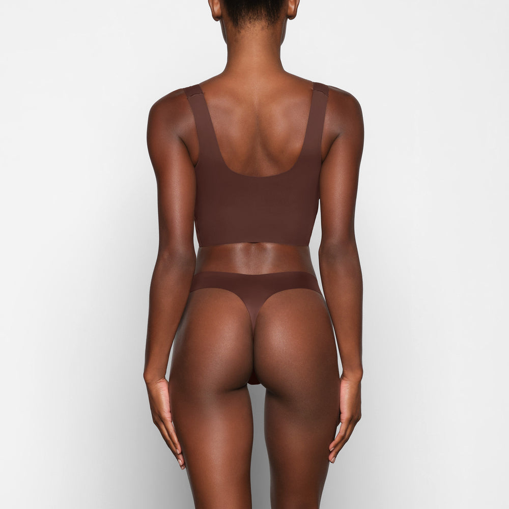 Skims NAKED TANK Scoop Neck Bra Chocola | 10GHCQNDV