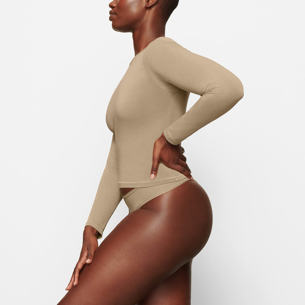 Skims NEW VINTAGE LONG SLEEVE T-shirt Abrikoos | 34ATWKOBS