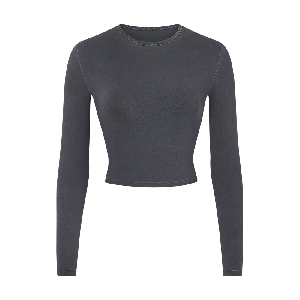 Skims NEW VINTAGE LONG SLEEVE T-shirt Lichtturkoois Zwart | 21OEKGNLC