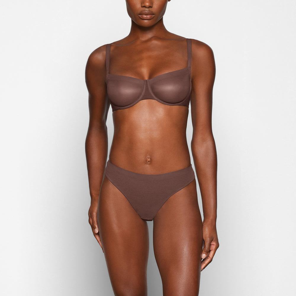 Skims NO SHOW MOLDED UNLINED Balconette Bra Chocola | 90JDBORVZ
