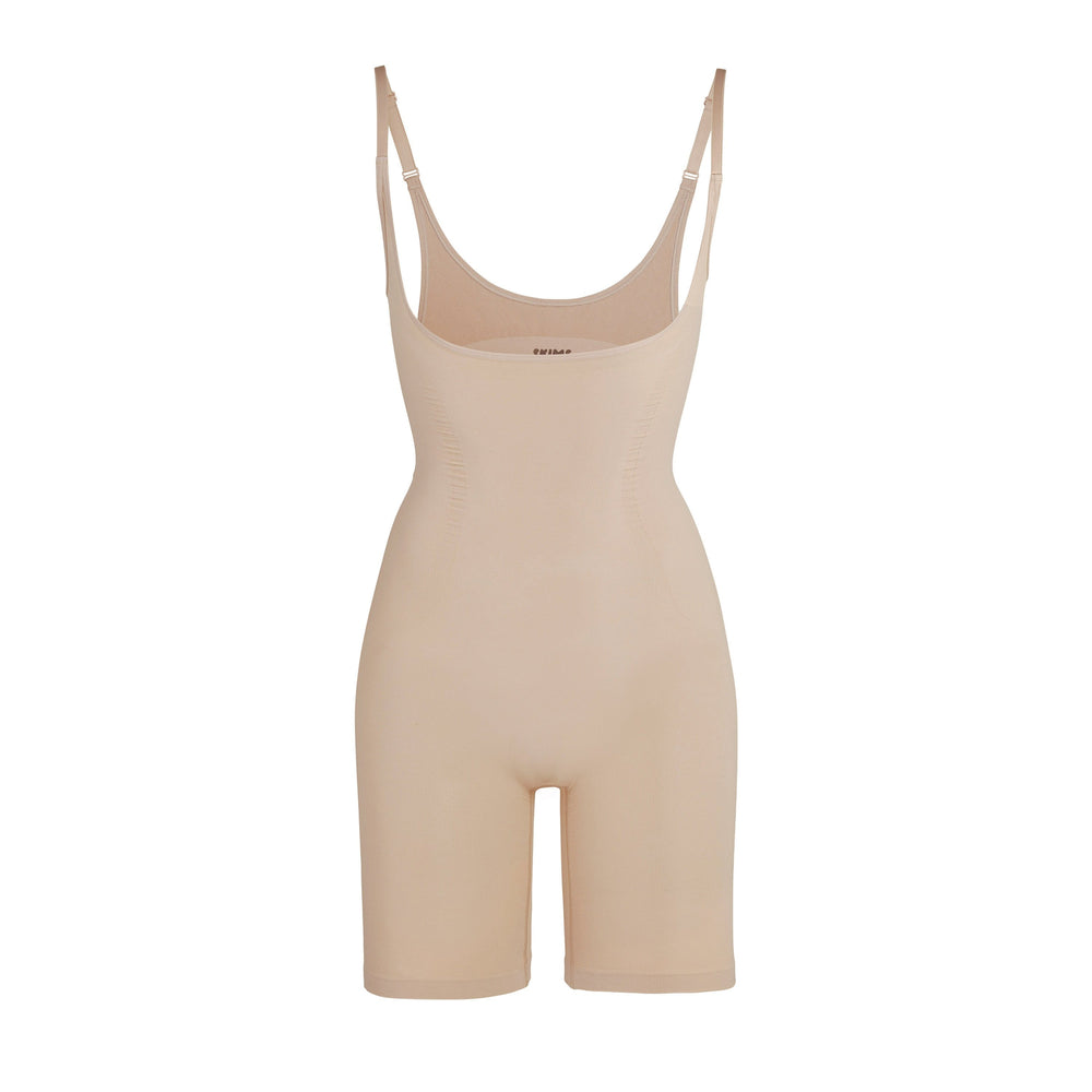 Skims OPEN BUST BODYSUIT W. OPEN GUSSET Bodysuit Beige | 92FNCEJIU