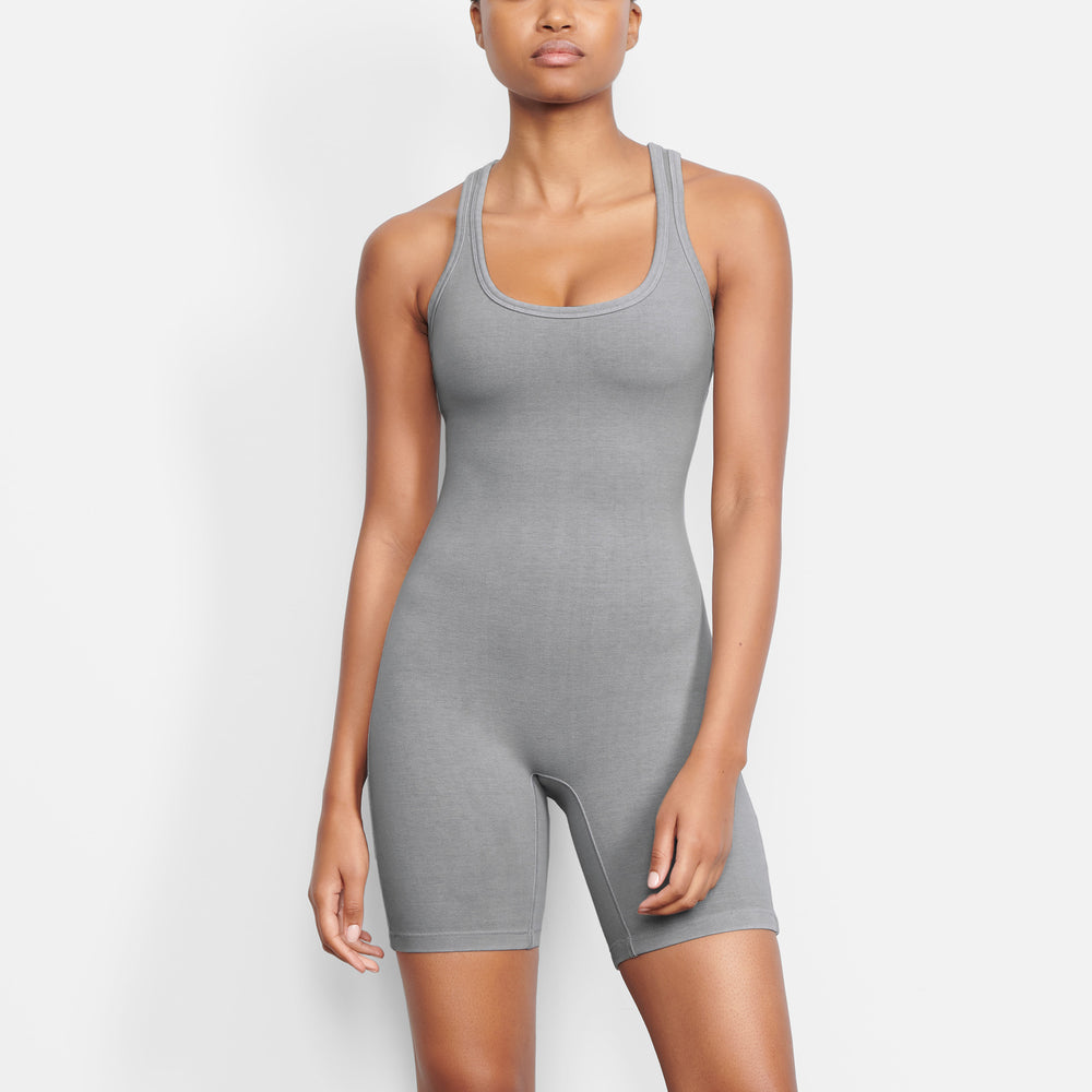 Skims OUTDOOR Mid Thigh Bodysuit Grijs | 12FPKQNWR