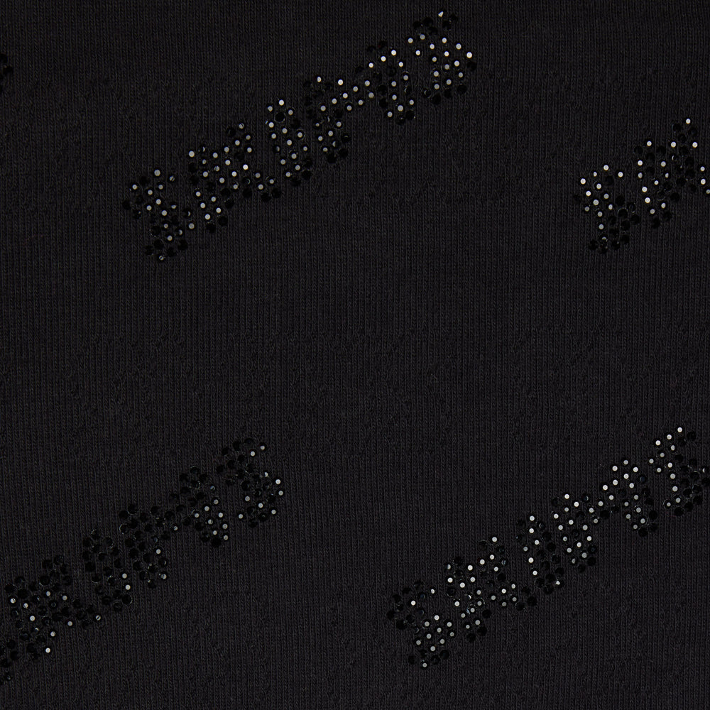Skims RHINESTONE LOGO POINTELLE Tank Zwart | 08EMRLFKT