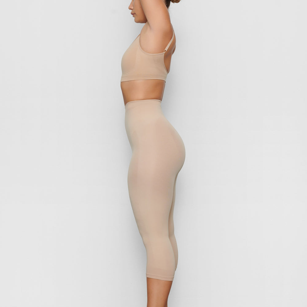 Skims SCULPTING BELOW THE KNEE Leggings Beige | 86DBKSXFT