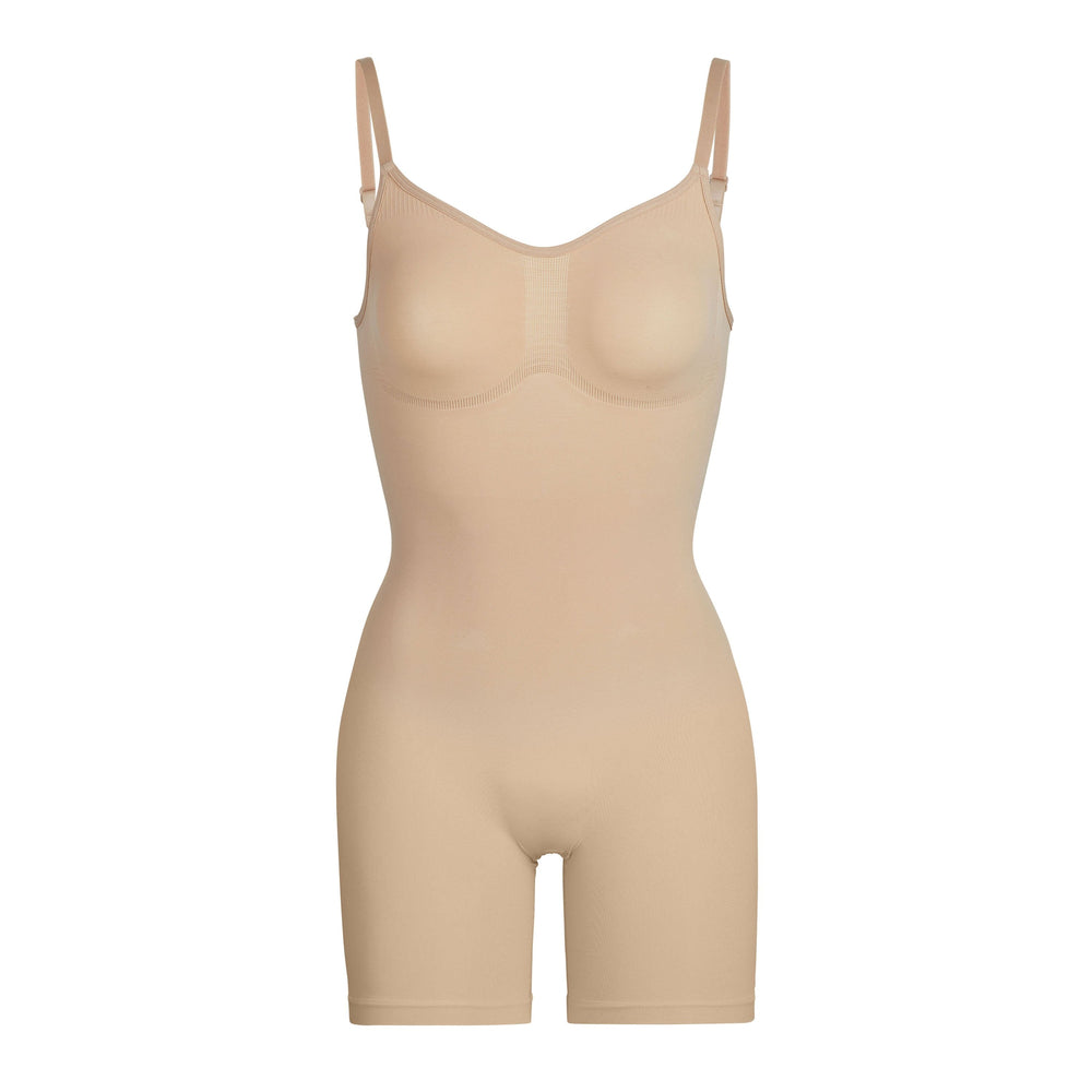 Skims SCULPTING BODYSUIT MID THIGH W. OPEN GUSSET Bodysuit Beige | 31JQTAWGY