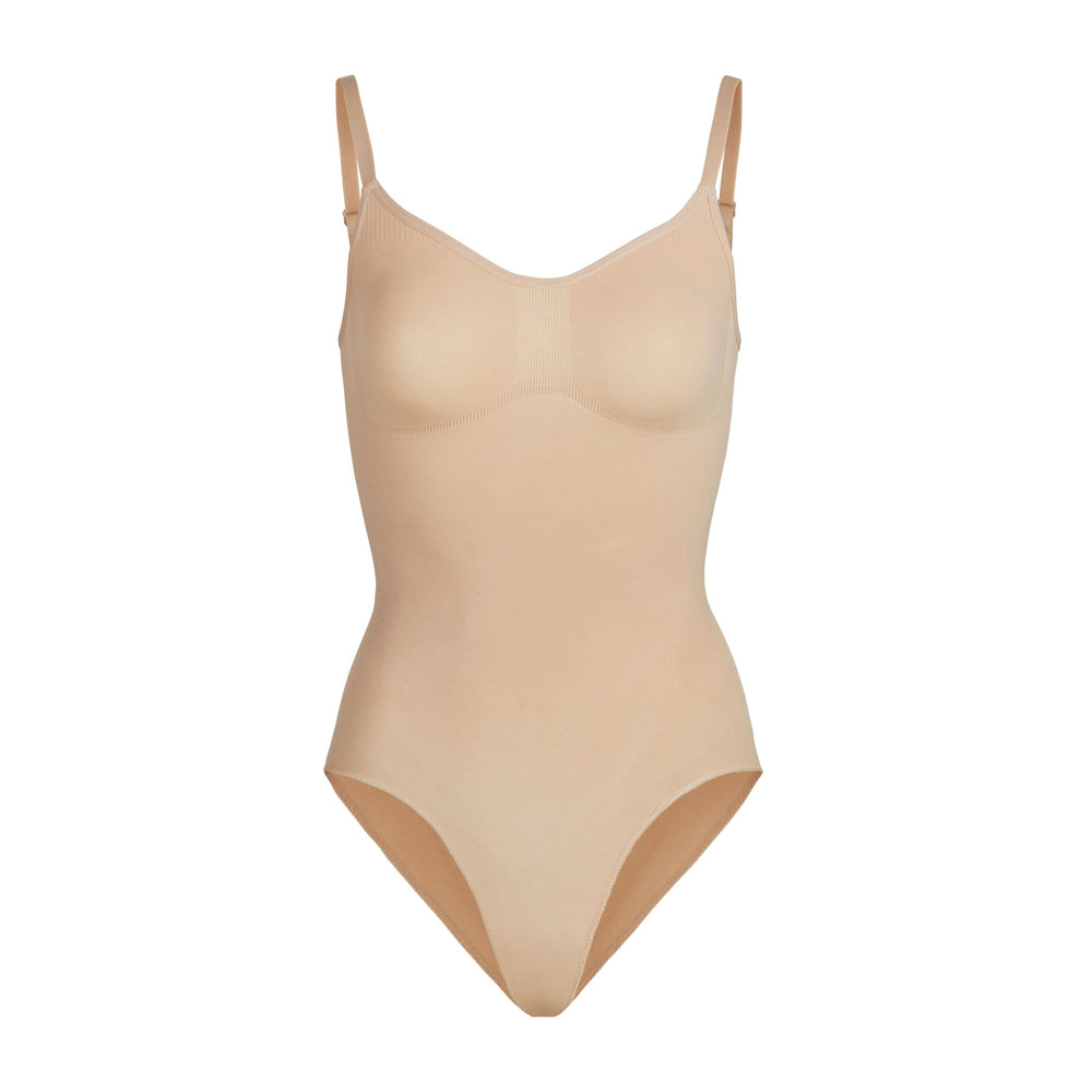 Skims SCULPTING BODYSUIT W. SNAPS Bodysuit Beige | 09YQFDMAZ