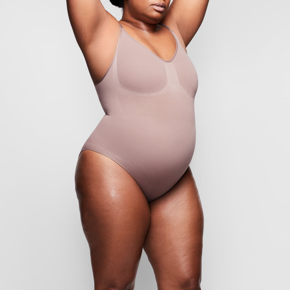 Skims SCULPTING BODYSUIT W. SNAPS Bodysuit Bruin | 76EPKSFUO