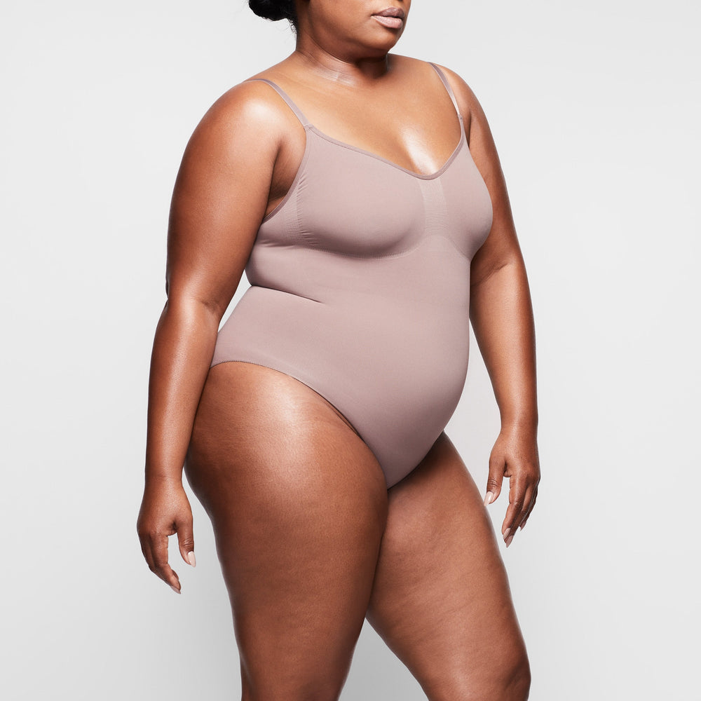 Skims SCULPTING BODYSUIT W. SNAPS Bodysuit Bruin | 76EPKSFUO