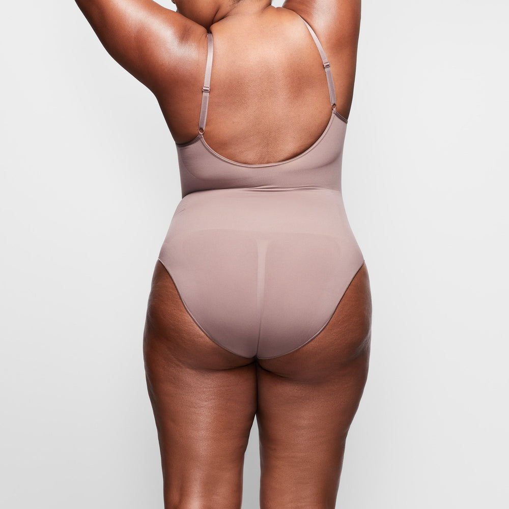 Skims SCULPTING BODYSUIT W. SNAPS Bodysuit Bruin | 76EPKSFUO
