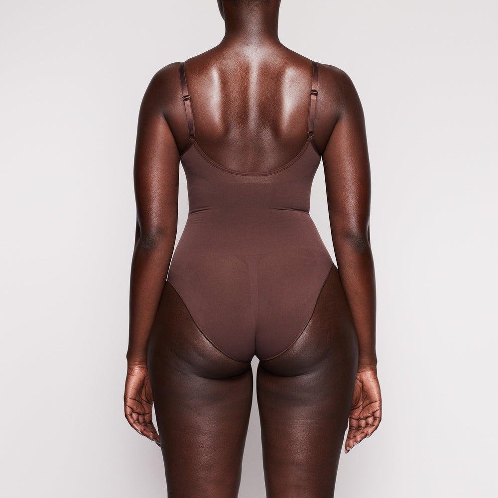 Skims SCULPTING BODYSUIT W. SNAPS Bodysuit Chocola | 87VFUEGXK