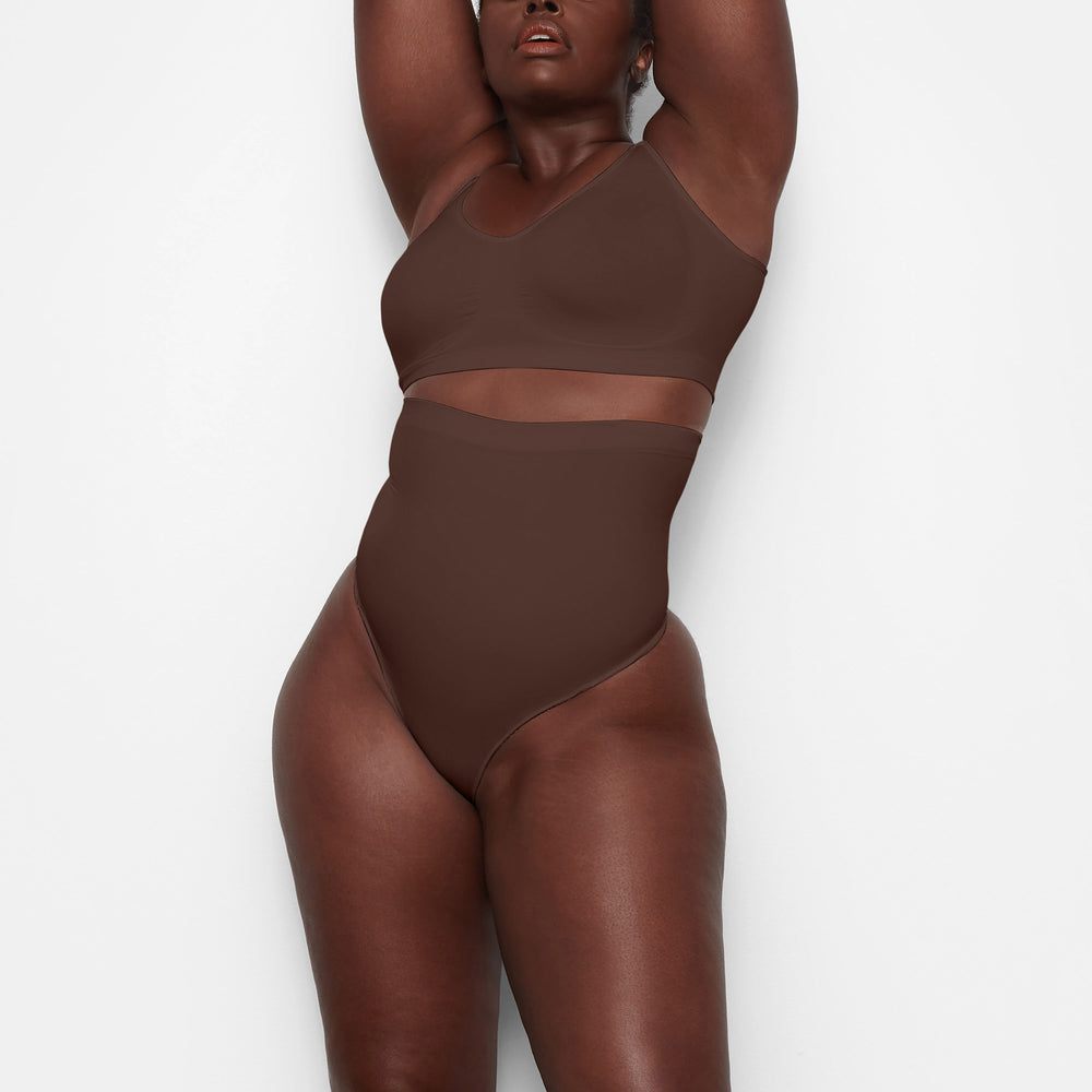 Skims SCULPTING HIGH WAIST Thong Chocola | 47YUCZKVM