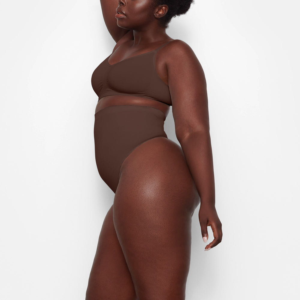 Skims SCULPTING HIGH WAIST Thong Chocola | 47YUCZKVM