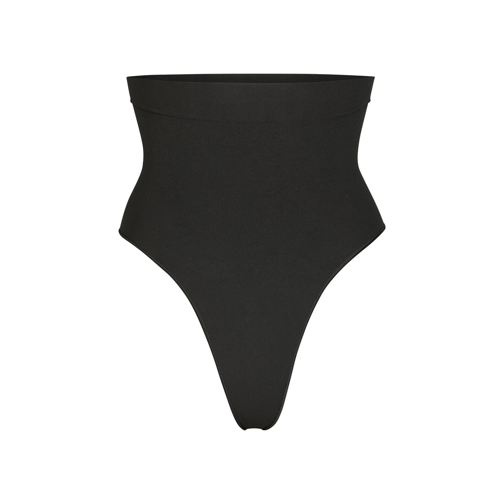 Skims SCULPTING MID WAIST Thong Zwart | 34FJULNCW
